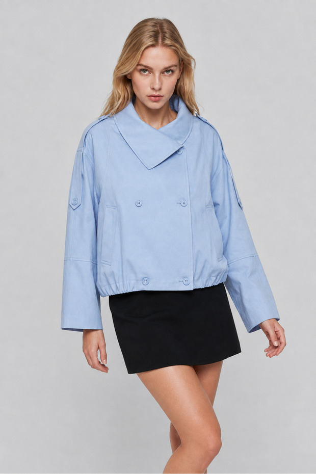 Women's Double-Breasted Lined Trench Coat