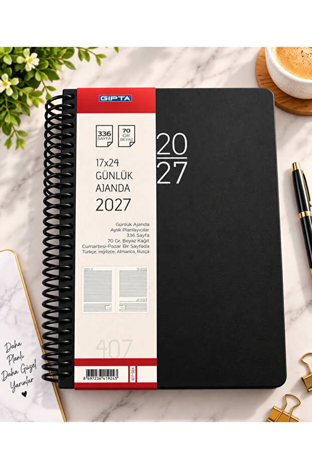 2027 17X24 Agenda Lined 336 Pages 407-Sek