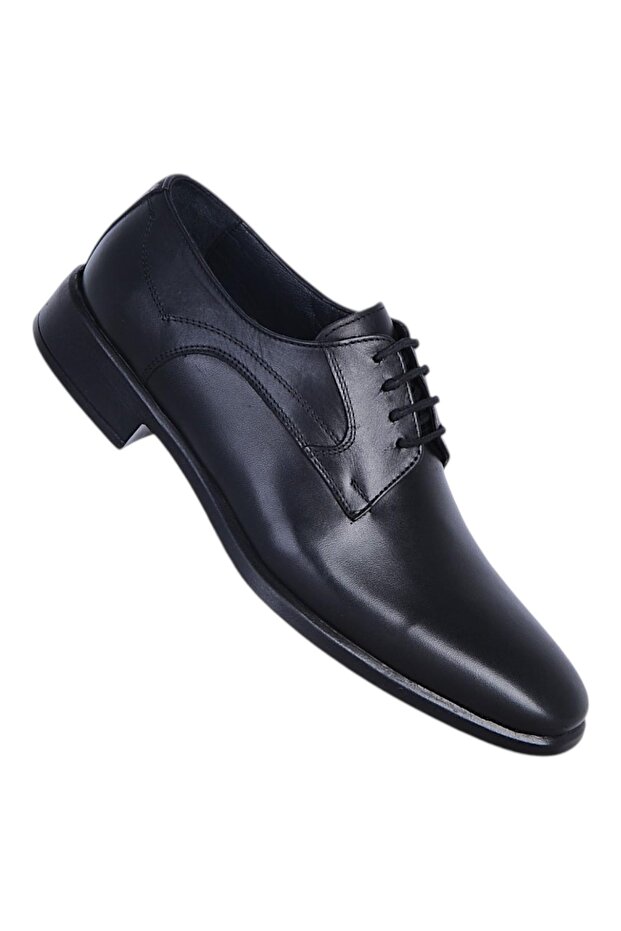 1905 Black Rubber 100% Leather Men's Classic Shoes
