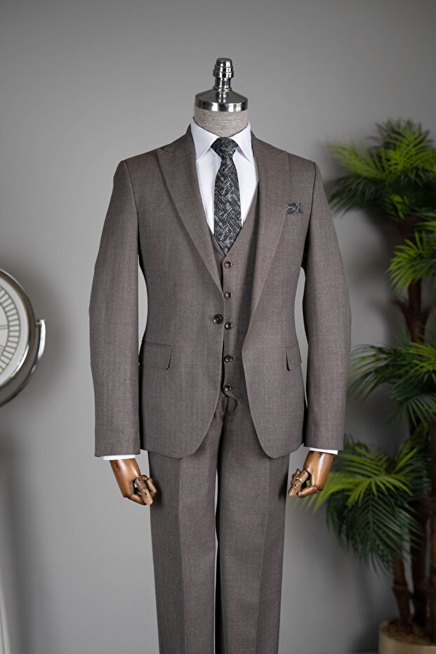 Vest Suit Brown