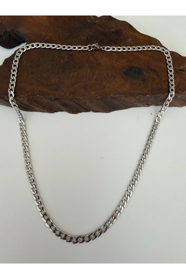 Upper segment casual barley steel chain necklace 55 cm steel chain necklace men's steel chain necklace