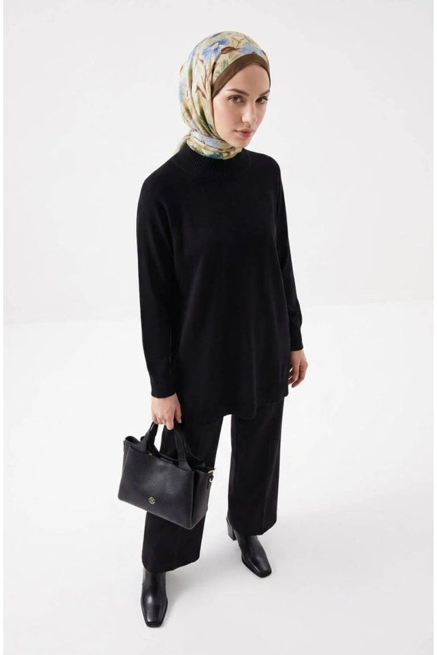 Tri̇ko Tunic - Ribbed - Raglan Sleeves - Perfect Fit - Fall&Winter