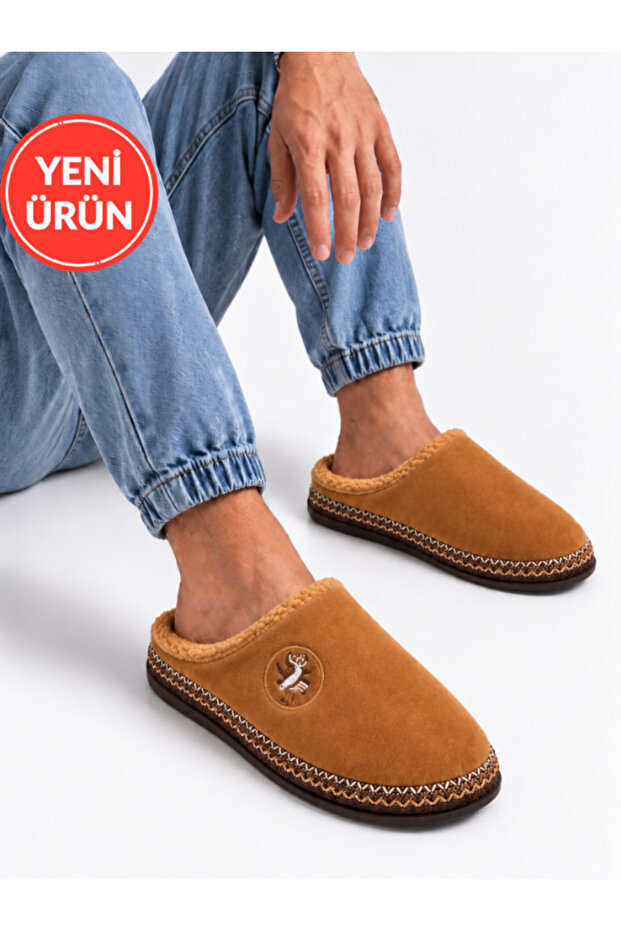 Men's Indoor House Slippers with Plush Inside, Warm, Closed Toe, Soft Sole, Comfortable Winter House Slippers Stc1347