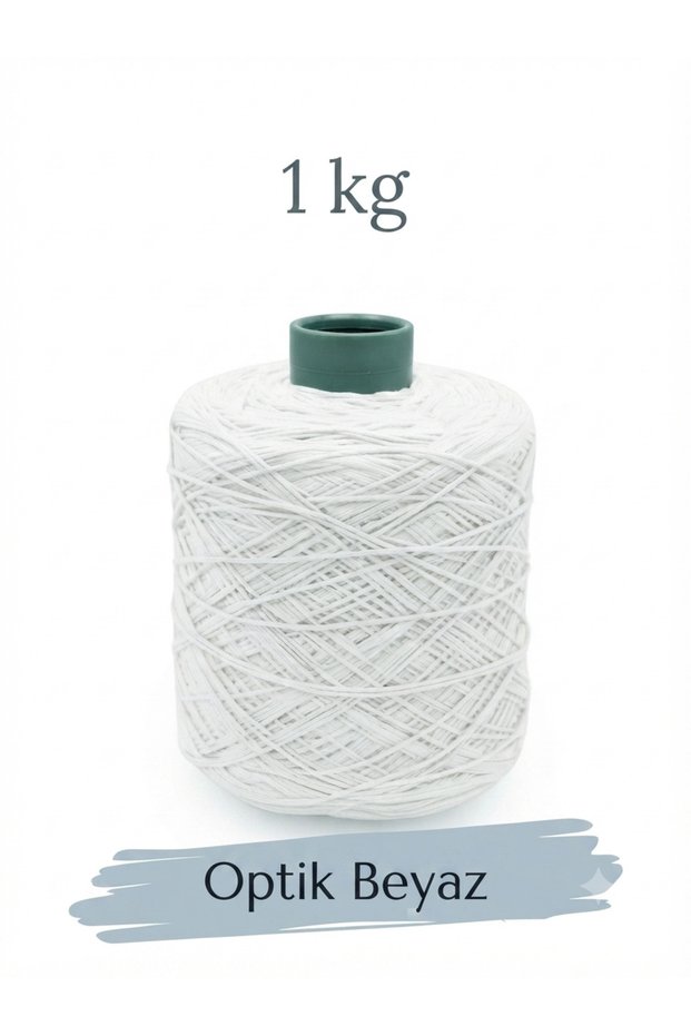 1 kg 2 mm Premium Thin Chain Cotton, Macrame Cord Optical White Color