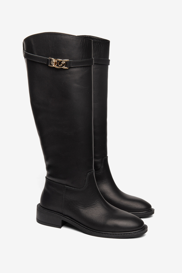 Como Women's Genuine Leather Boots Soft Comfort Insole