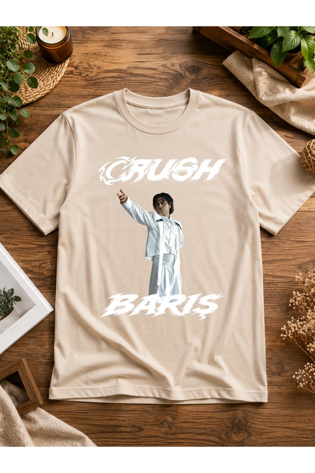 Unisex Regular Fit Crush Arda Efe Mi̇lan Mi̇raç Bariş Oğuzhan Batu Special Design Printed Cotton Combed T-Shirt Tshirt