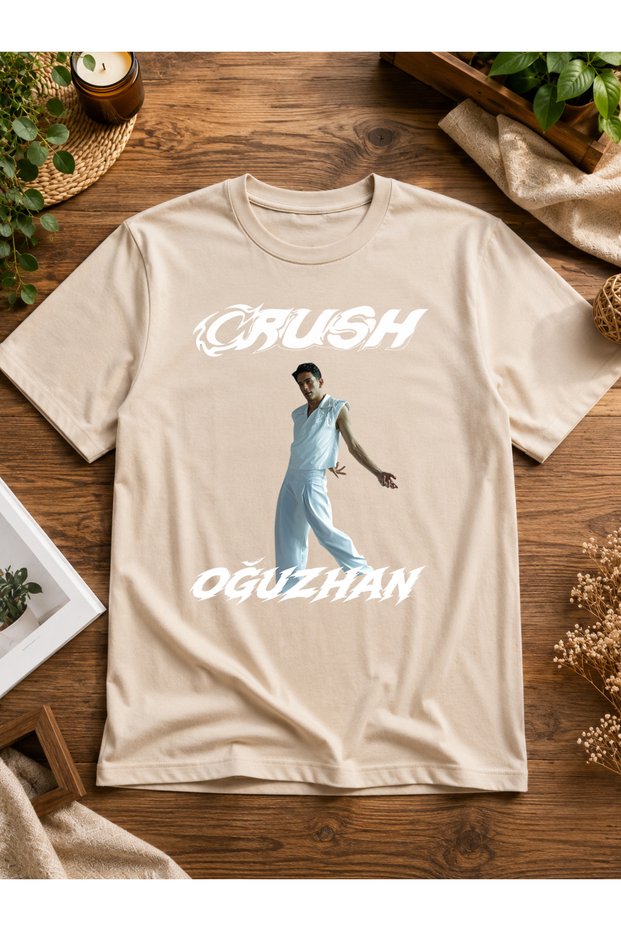 Unisex Regular Fit Crush Arda Efe Mi̇lan Mi̇raç Bariş Oğuzhan Batu Special Design Printed Cotton Combed T-Shirt Tshirt