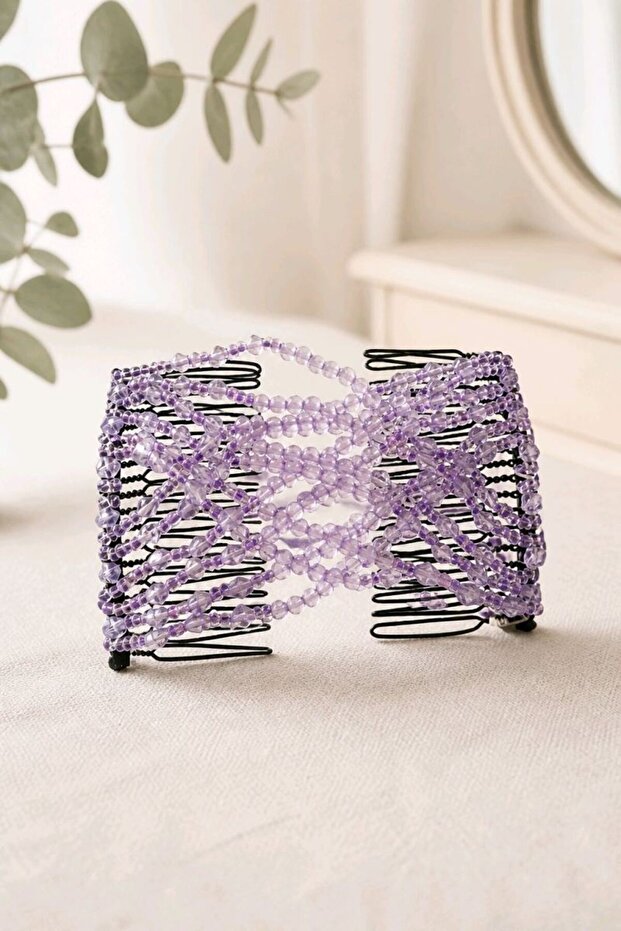 Colorful Beaded Flexible Evening Dress Hair Ornament