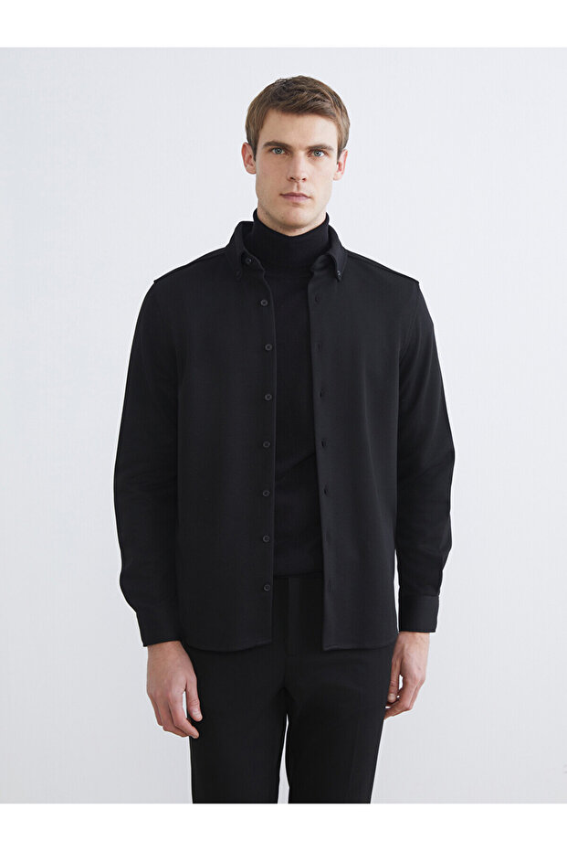 Peak New Season Regular Fit Patterned Long Sleeve Men's Shirt