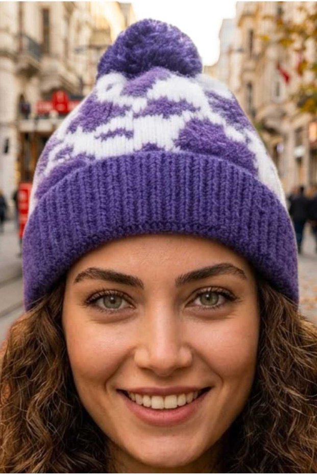 Women's Pompom Knitted Knitwear Winter Beanie