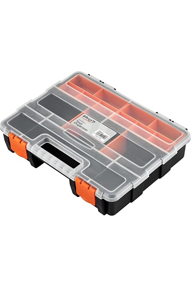 Pro7 Heavy Duty Tool Organizer (29x23x6cm) | Plastic Small Parts Tool Box Hardware Organizer