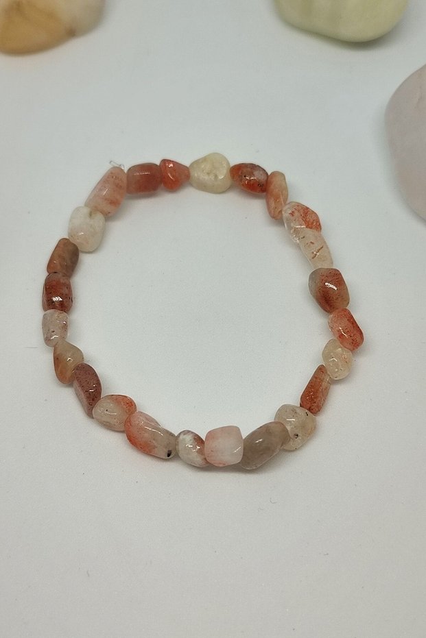 Certified Amorphous Sunstone Natural Stone Bracelet