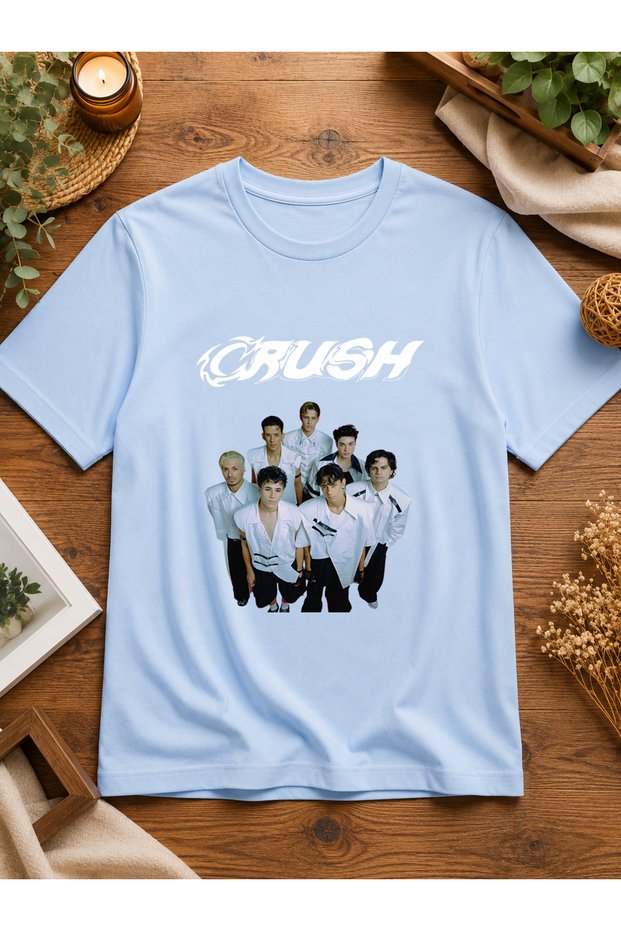 Unisex Regular Fit Crush Arda Efe Mi̇lan Mi̇raç Bariş Oğuzhan Batu Special Design Printed Cotton Combed T-Shirt Tshirt