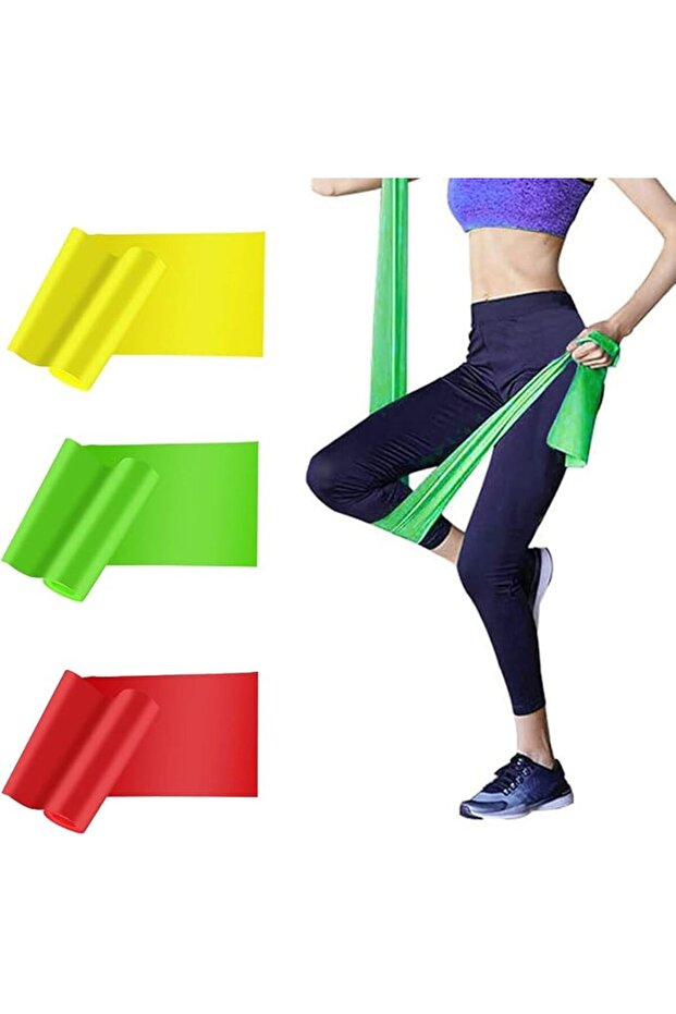 Resistance Bands 3 Pack, Elastic Exercise Bands for Physical Therapy, Recovery, Workout Strength Tra