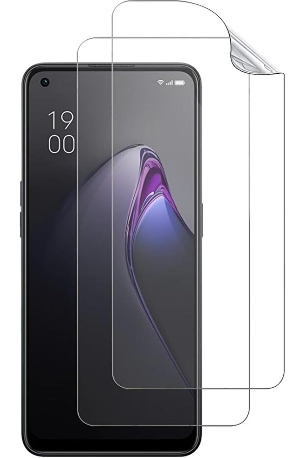 واقي شاشة شفاف ناعم من مادة TPU متوافق مع هاتف Oppo Reno8 5G، عالي الوضوح، مضاد للخدوش، عبوة من قطعتين