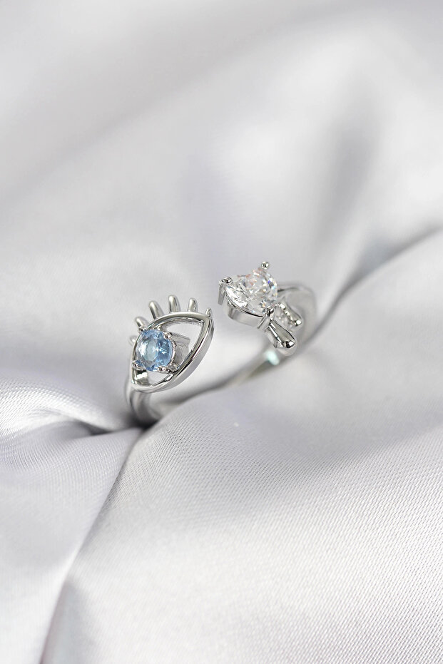 Tear Drop Model Silver Color Zircon Stone Women's Ring Tj-Byk4152
