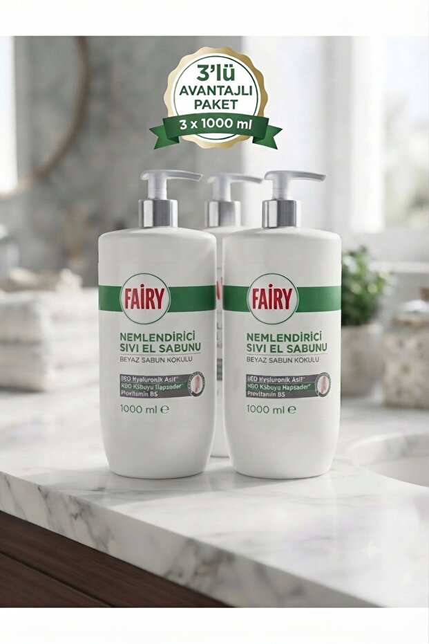 Liquid Hand Soap White Soap Scented 3X1000 ml