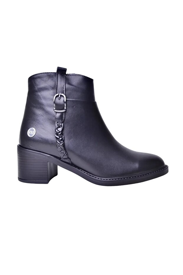 D26Kb-8805 Women's Genuine Leather 5.5 cm Thick Heeled Casual Boots