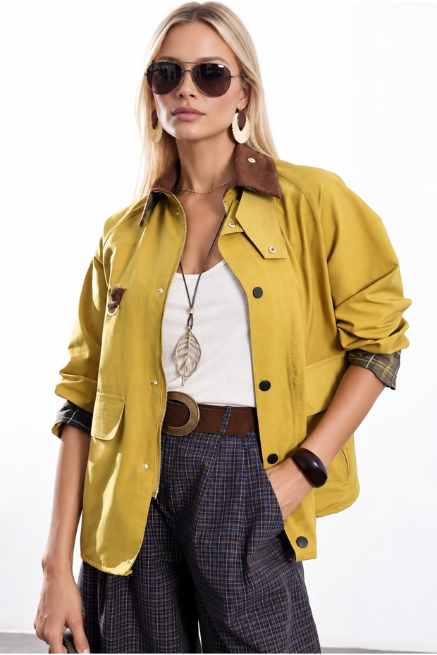 Women's Oil Green Jacket