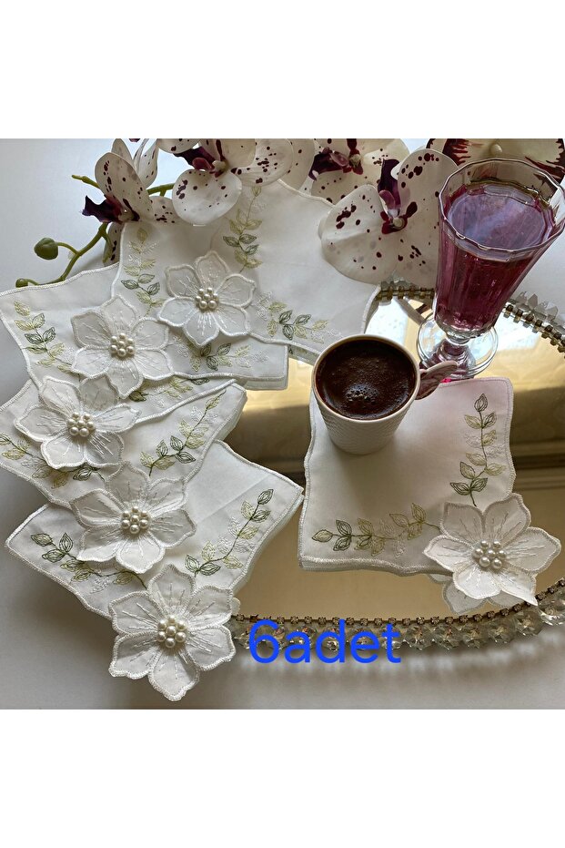 Coffee-Shaped Napkins,Cocktail Napkins,Coffee Presentation Napkins,3D Engraved Design