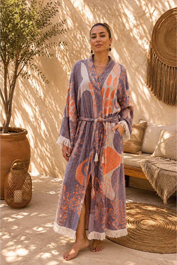 Muslin Cotton Kimono Bathrobe & Kaftan