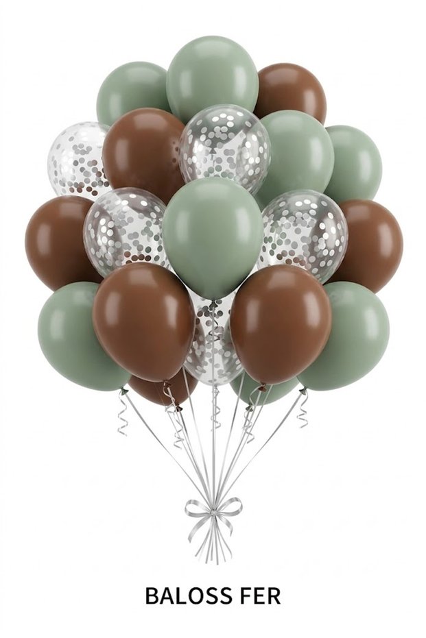 Jungle Tale 20-Piece Birthday and Baby Shower Balloon Set – Safari Party, Balloon Arch and Organization Decoration 11 Inches
