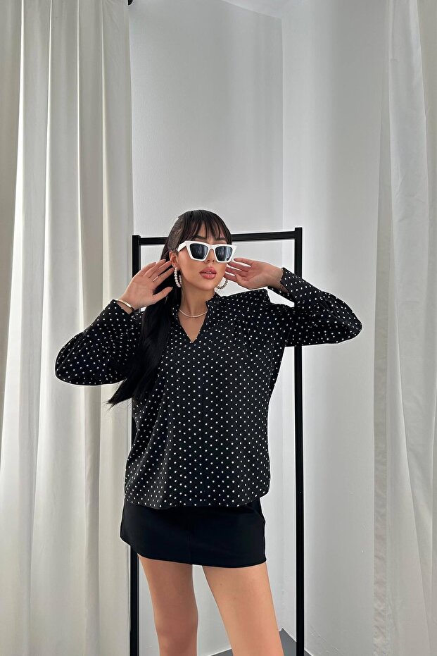 Black Polka Dot Shirt