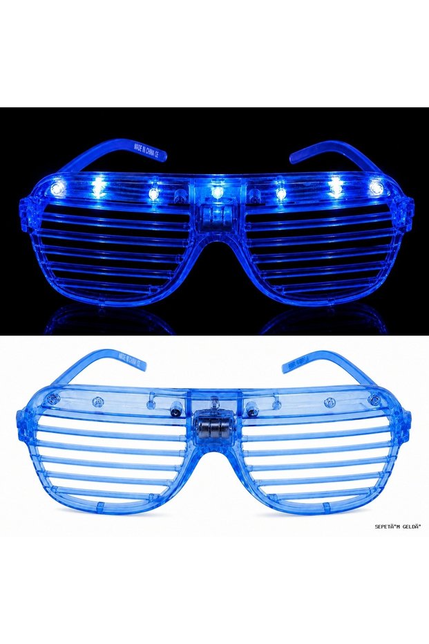 Spt-Gld Led Lighted Shutter Party Glasses Blue Color (185926) Shutter Glasses