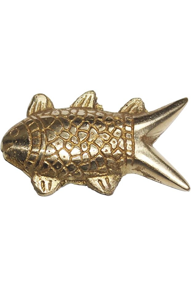 Latas Vastu Feng Shui Machli Astadhatu Brass Yantra (3 x 5 cm) for Pooja, Health, Wealth, Prosperity and Success