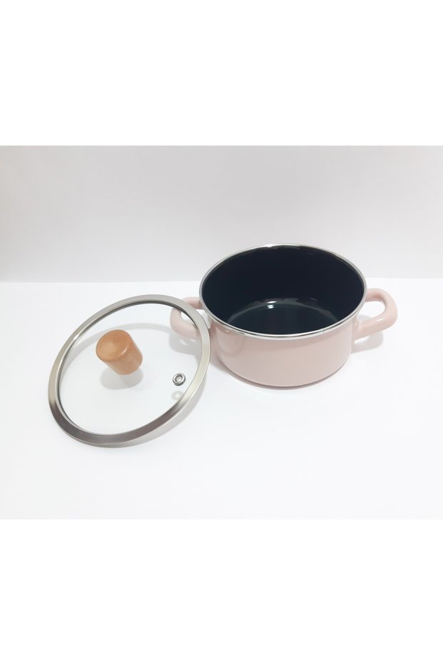 14 cm Enamel Colorful Pot 1100 ml Cooking Pot Enamel Storage Container