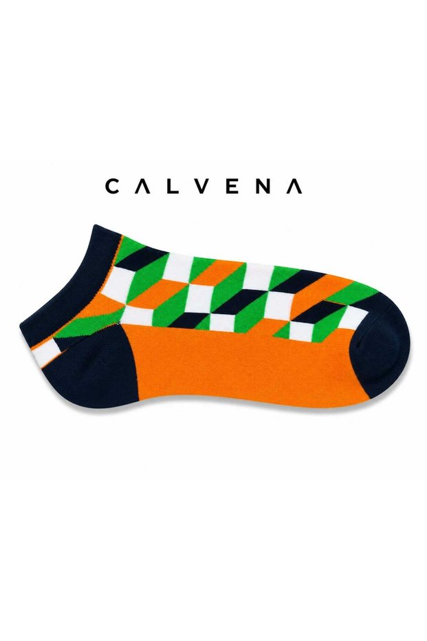 Unisex 6 Pairs of Organic Cotton Woven Patterned Sports Booties Socks