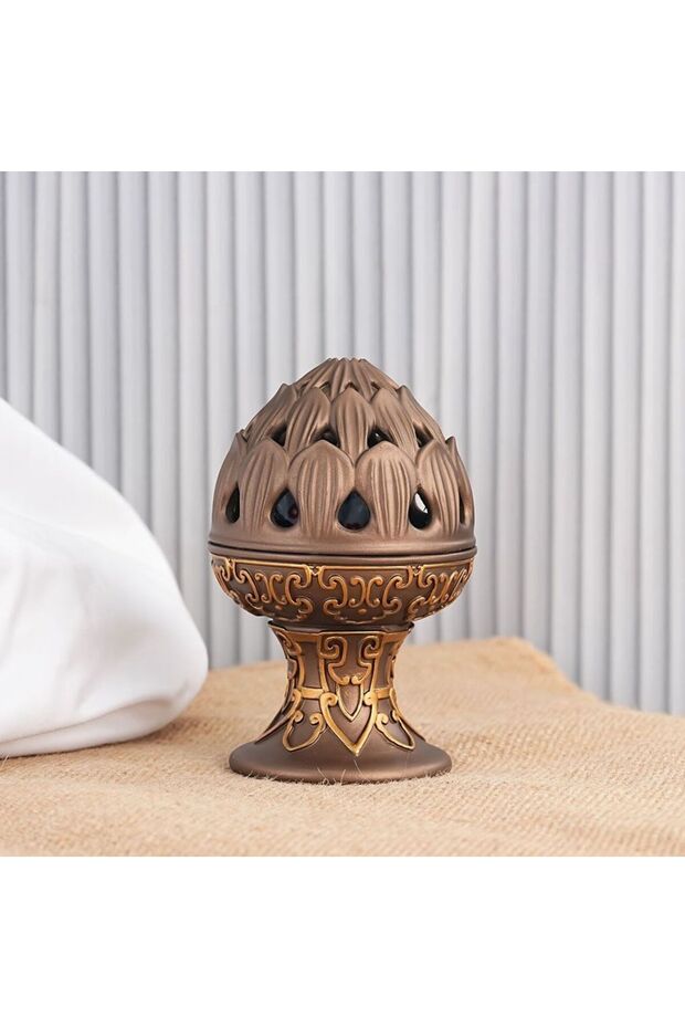 Premium Decorative Metal Mabkhara Burner for Oud Incense and Charcoal