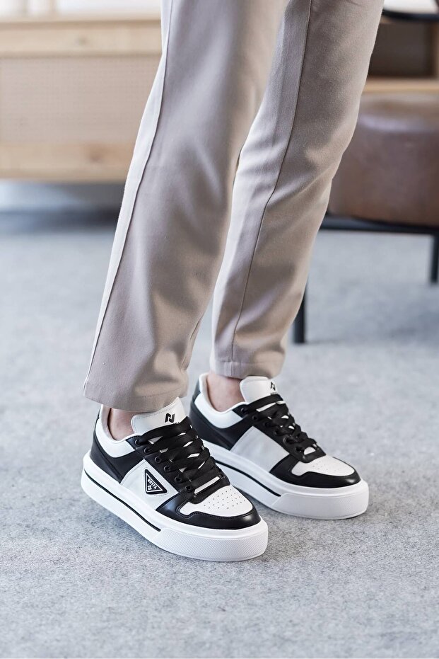 Akb-04 White Black Men's Casual Shoes
