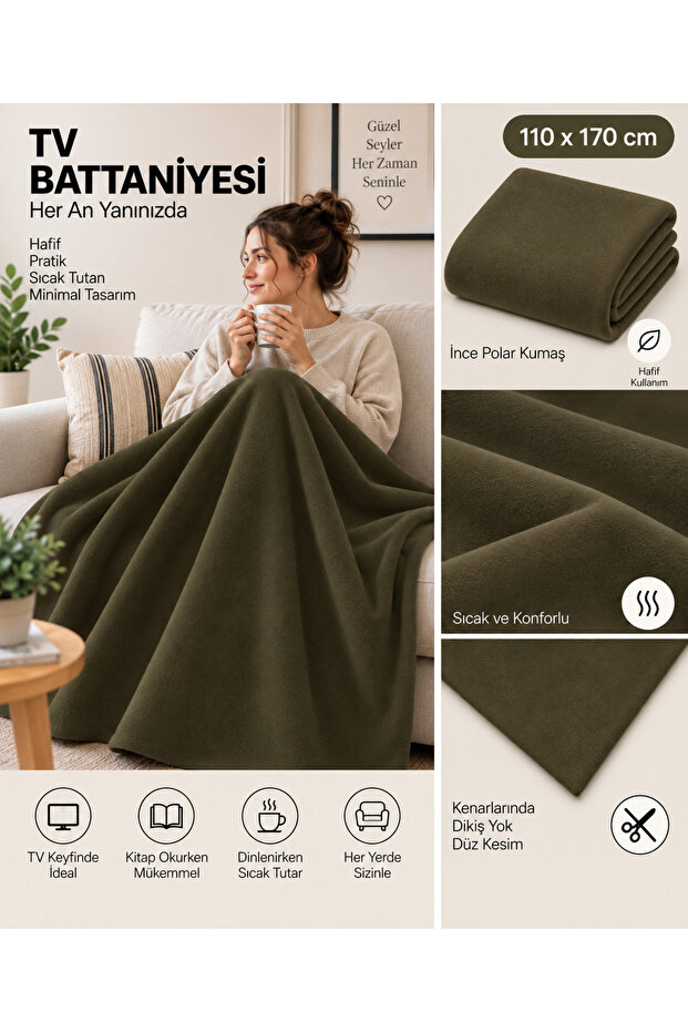 Polar Tv Blanket 110X170 cm Lightweight Warm Knee Sofa Blanket