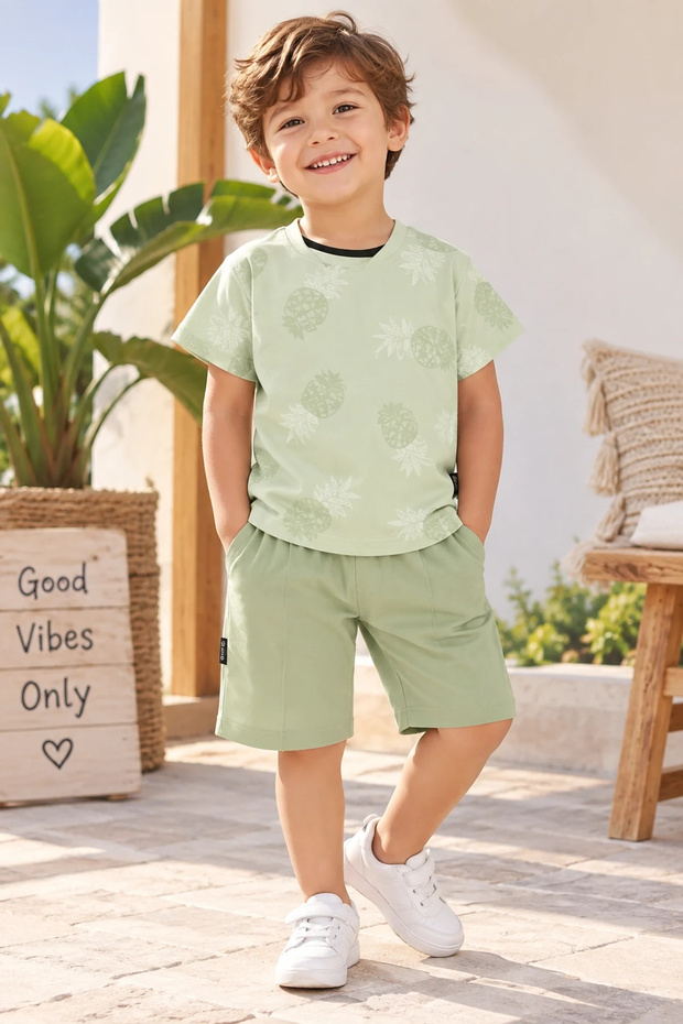 Fresh Pineapple Printed Children's Set – Ages 2-5