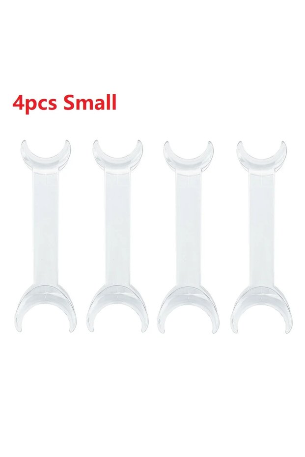 4pcs small white Double head T-Shape Cheek Mouth Lip Retractor Dental Intraoral Opener Mouth Expande