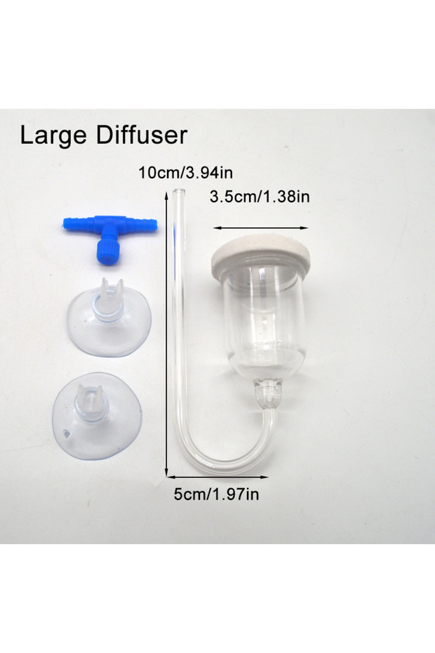Large Diffuser CO2 Diffuser for Aquarium Bubble Reactor CO2 System Atomizer for Fish Tank Live Plant