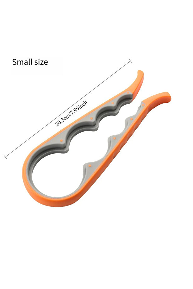 Small size Orange 1PC 4-in-1 Multi-Function Non-Slip Kitchen Bottle Opener Twist Can Opener Labor-Sa