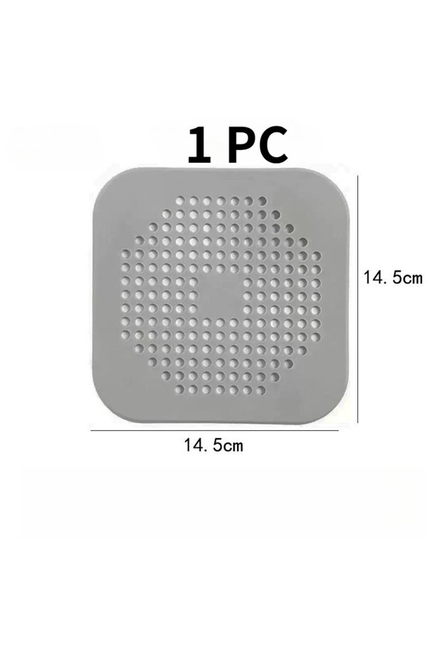 grey 1 pc Large Silicone Drain Sticker Universal Floor Hair Mesh Filter for Kitchen Sink Bathroom Sh