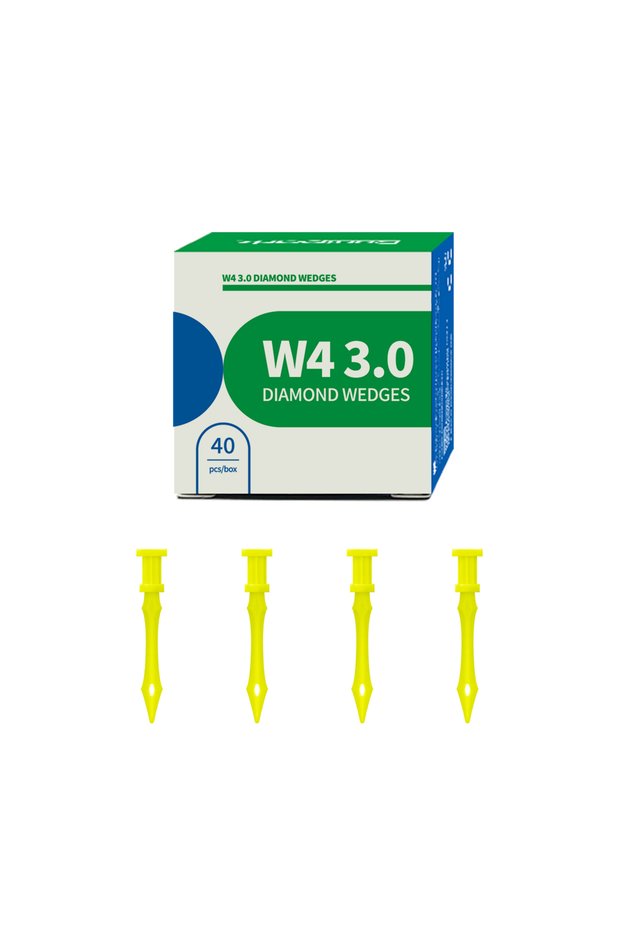 Extra Small 40pcs Dental Diamond Wedges W4 3.0 Teeth Interproximal Wedges 80PCS Set / 4O PCS Refills