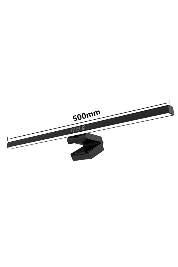 Black HOMEFISH 50cm Monitor Light Bar USB Desk Lamp Stepless Dimming Screen Hanging Reading Light fo