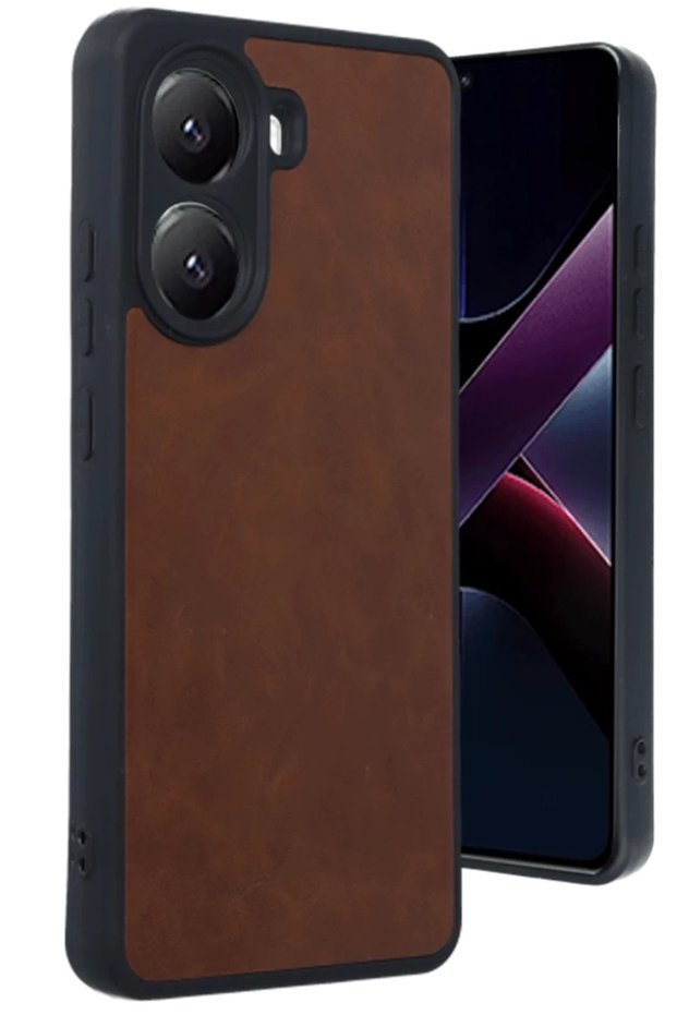 Xiaomi Poco X7 Pro Compatible Case Aras Leather Cover - Tan