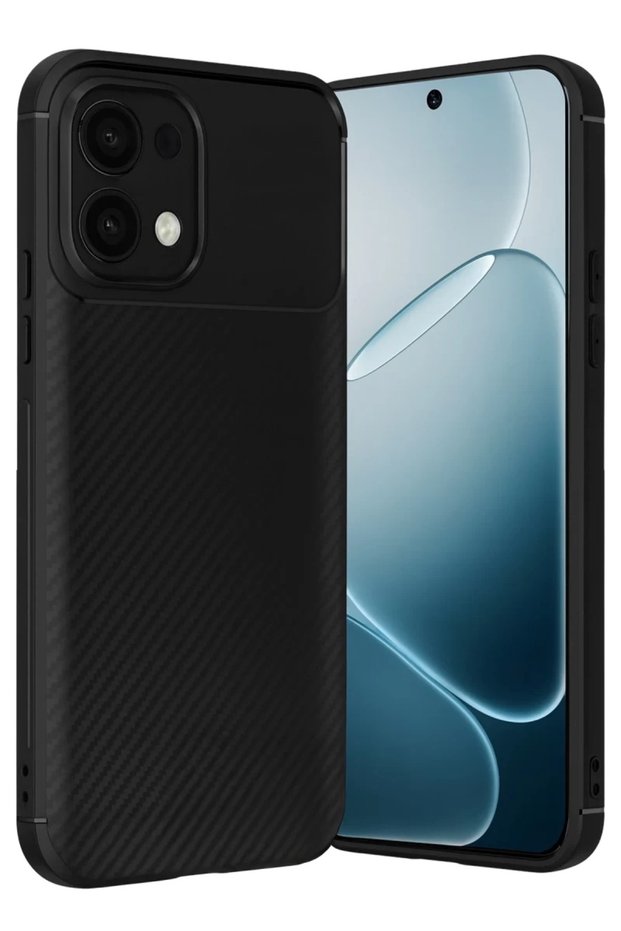 Oppo A6 Pro 4g Compatible Auto Focus Carbon Cover - Black
