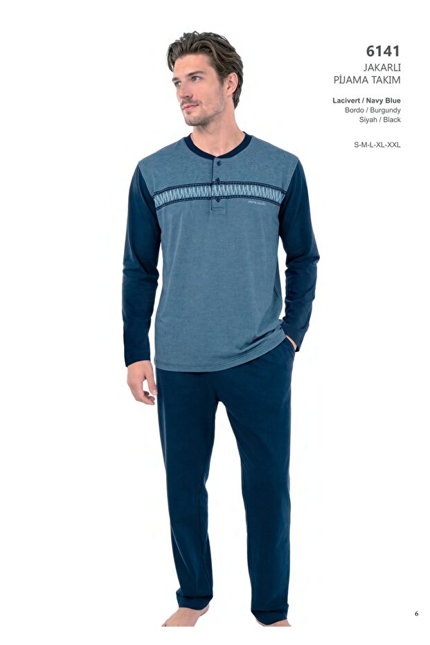 Men's Cotton Jacquard Pajama Set 6141