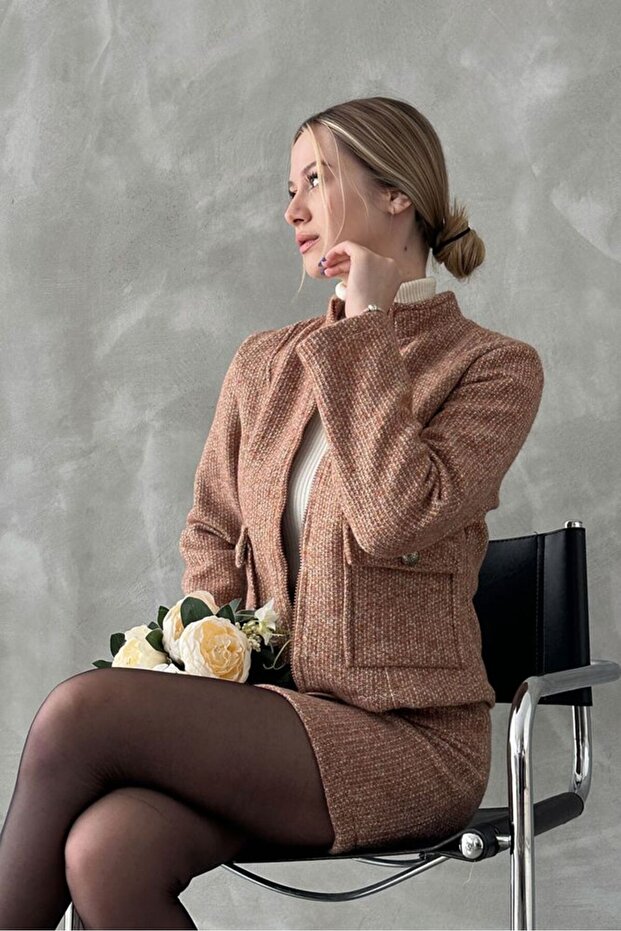 Zippered Cashmere Coat