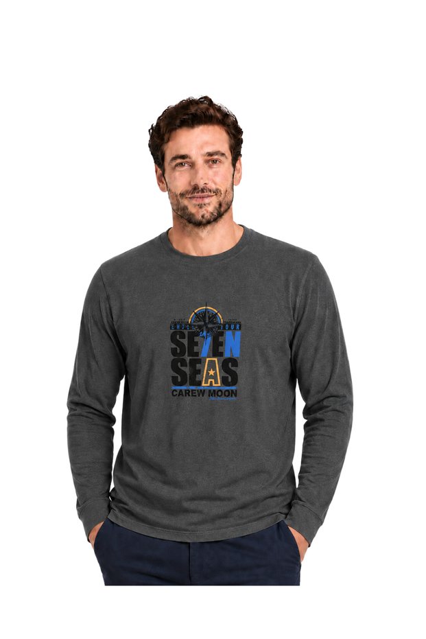 Anthracite Carew Long Sleeve T-Shirt M-L-Xl-2Xl