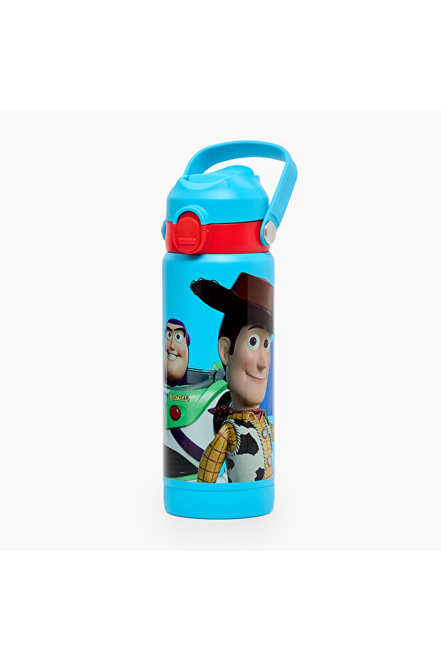 Toy Story Print Stainless Steel Water Bottle with Flip Spout and Handle