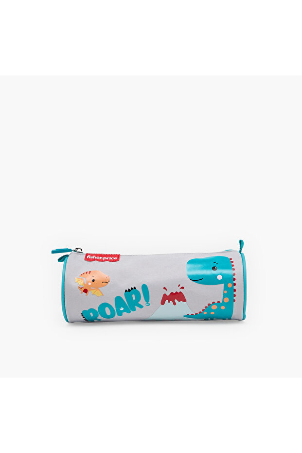 Fisher-Price Dinosaur Print Pencil Pouch with Zip Closure