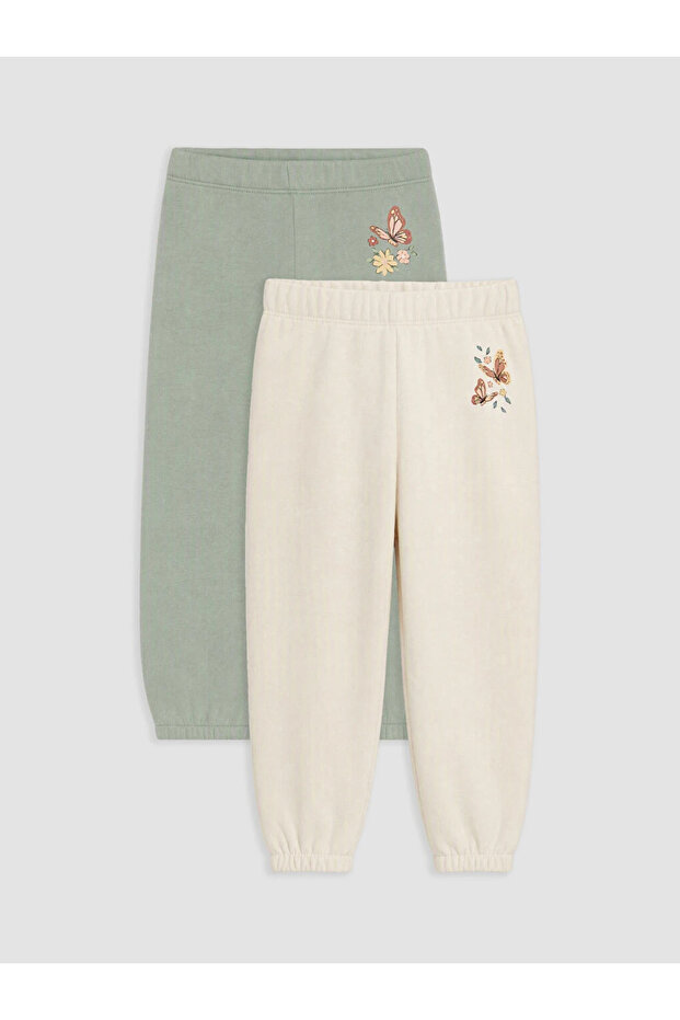Green Girls' Printed Sweatpants 2-Pack