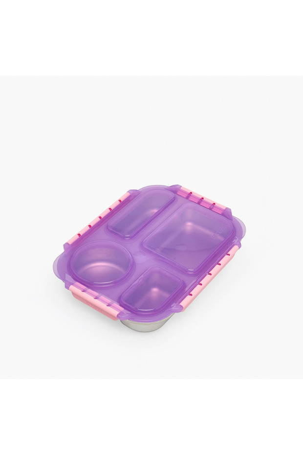 Solid Bento Lunch Box for Kids with Clip Lock Closure